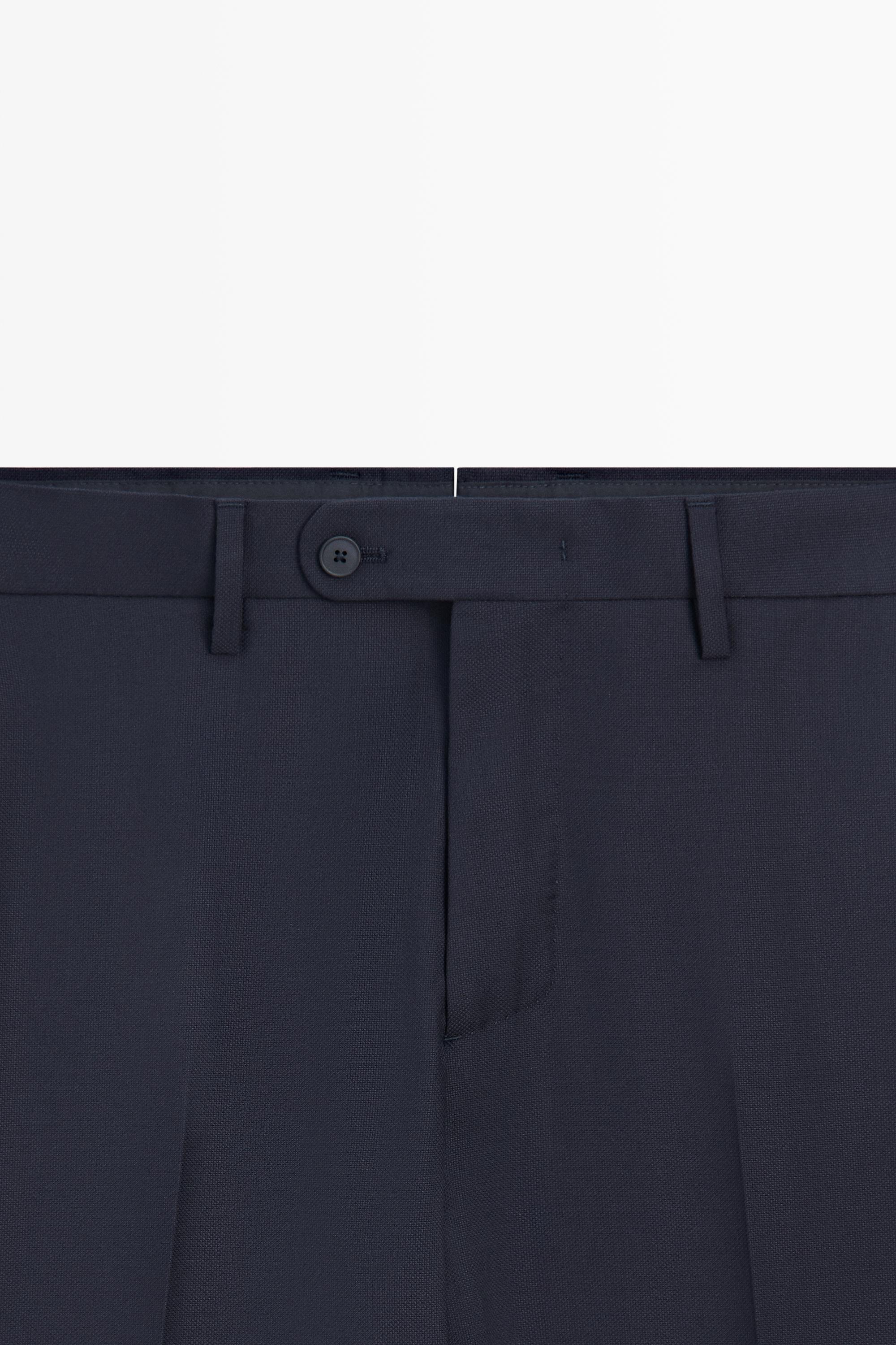 Textured suit pants